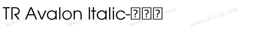 TR Avalon Italic字体转换